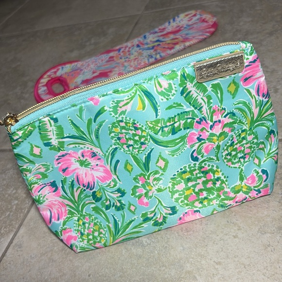 Lilly Pulitzer Coral Summer Beach Neoprene Wine Tote & Pouch Bag - Picture 7 of 13